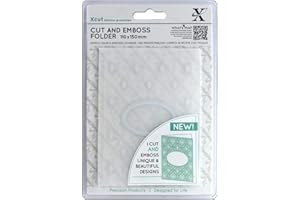 DOCRAFTS Xcut 11x15cm Craft Embossing Folder Diamond Lattice Design, For Card Making, Decoration, Scrapbooking, Stamping, Suitable With Most Cutting Machines, Craft Supplies For Birthday, Christmas, Wedding