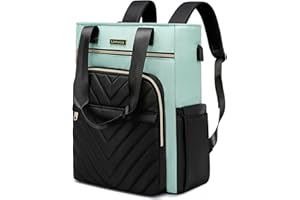 LIOKESA Laptop Rucksack Damen, 2 in 1 Rucksack Handtasche Schulrucksack Mädchen Teenager mit Laptopfach, 15.6 Zoll Wasserdicht Laptop Rucksack Stylischer Daypack Wasserdichte für Schule, Uni, Reisen, Arbeit