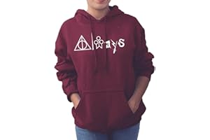 PLATFORM9CO Harry Potter Deathly Hallows Always Hogwarts College Hoodie Adults Unisex Top