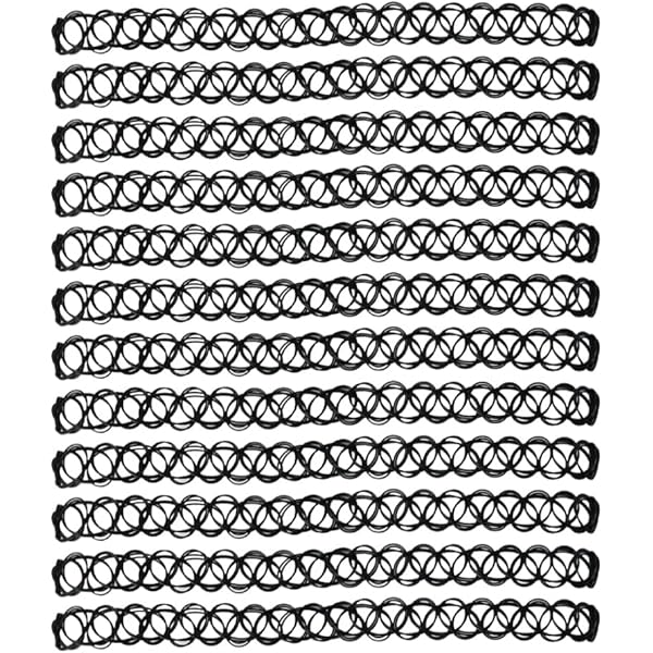 Collane Elastiche Per Tatuaggi - 18 Pezzi, Anelli, Bracciali E Collane - Gioielli Temporanei Vintage Per Ragazze - Foto 9