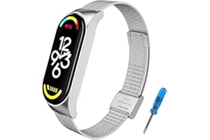 BDIG Cinturino Compatibile per Xiaomi Mi Band 7, Cinturini Metallo in Acciaio Inossidabile Bracciale di Ricambio Braccialetto da Polso Sostitutivo Wristband Cinturino Mi Band 7