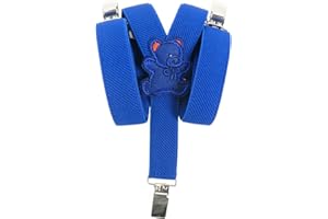 Olata Bretelle per Bambini a Forma di Y, Elastiche, Design con Orsetto (0-2 Anni), 2 cm