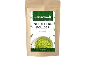 Neemveda Neem Leaf Powder 250 Grams (Azadirachta Indica) for Eating, Organically Grown, Premium Quality Neem Powder