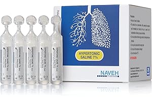 NAVEH PHARMA RSV 7% Hypertonic Saline Solution for Nebulizer Machine | Nebulizer Respiratory Support for Adults & Seniors | Clear Lungs & Airways | 25 Bullets (0.17 Fl Oz Each)