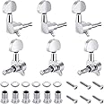 DEVICE OF URBAN INFOTECH Set of 6 Guitar Tuning Keys 3L+3R Guitar String Tuning Pegs Machine Head Tuners for Acoustic Guitar Semi-closed Guitar Keys for Acoustic and Electric Guitar