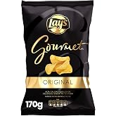 Lay's Gourmet Potato Chips with Salt, 170 g, Savory Flavor