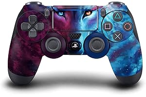Head Case Designs Galaxie du Loup Mix Art Vinyle Autocollant De Jeu Peau Autocollant Couverture Compatible avec Sony PlayStation 4 PS4 DualShock 4 Controller