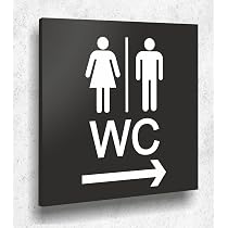 Türschild WC – Schwarz Matt, Made In Germany | Wetterfest & Einfach Zu Montieren