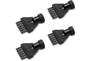 Kärcher Lot de 4 brosses à Joints d'origine pour Tous Les nettoyeurs Vapeur Kärcher SC EasyFix et Deluxe, Noir