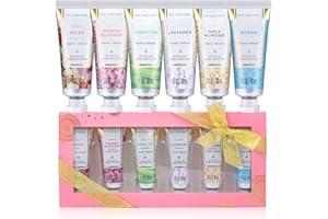Spa Luxetique Set de 6 Cremas de Manos de Manteca de Karité,Con Rápida Absorción y Ultra Hidratación para Manos Secas, Regalo para Mujer