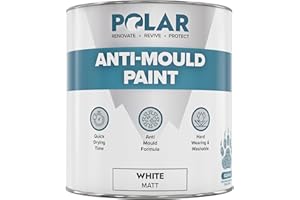 POLAR SPECIALIST COATINGS Polar Anti Mould Paint - Brilliant White Matt Finish - 500ml - Prevent & Control Mould On Internal Walls & Ceilings - Easy To Apply