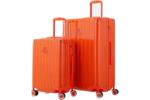 GYL Intemporelle Set de 2 Valises – Petit + Grande Valise Rigide Légère en 100% Polycarbonate avec Serrure TSA, roulettes Pivotantes et Poignée Ergonomique – Orange