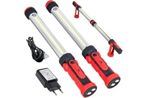 Maclean Energy MCE230 Lampa Warsztatowa lub pod Maskę LED XXL COB 2szt Lampy z Możliwością Łączenia Dwa Tryby Świecenia Wieszak Magnes