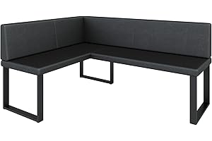 ‎FURNISTAR FURNISTAR Eckbank Akiko Metal - Eckbankgruppe für Ihrem Esszimmer, Küche modern, Sitzecke, Essecke. Perfekt für Küche, Büro und Rezeption. Solide und Starke Verarbeitung. (Soft 11, 128x168cm Links)