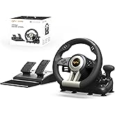 PXN V3 Pro direksiyon, 180 derece, evrensel, USB, pedallı direksiyon, PS3, PS4, Xbox One, Switch i&ccedil;in, siyah