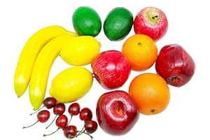 AIVORIUY 20 Piezas Frutas Artificiales Surtidas de Frutas Falsas Frutas Realistas Juego de Frutas de Simulación ​para la Decoración del Restaurante de la Cocina del Hogar de Fiesta de Navidad