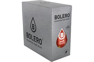 Bolero Bebida Instantánea sin Azúcar, Sabor Melocotón - Paquete de 24 x 9 gr - Total: 216 gr