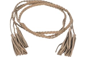 moonbow Ceinture tressée suédine pompon - Ceinture Femme Pompon - Ceinture Fine