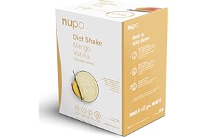 NUPO Diet Shake Mango-Vaniglia - Frullati dietetici premium per la gestione del peso I Frullato sostitutivo del pasto, clinicamente testato per il controllo del peso I 12 porzioni I Senza OGM