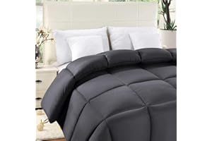 ComfyWell Super King Duvet – Plain Quilt Comforter Bedspreads, Coverlets & Sets, 2 Pillowcases Warm and Anti Allergy All Season Coverless Duvet, Throws For Bed.(Super King (220x260cm), Grey)