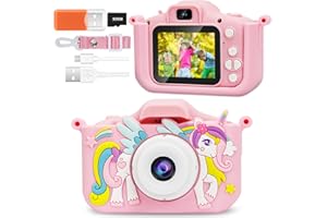 TAIKOUL Kinder Kamera, 2.0" Kinderkamera Digitalkamera 1080P HD Bildschirm mit 32 GB TF-Karte,USB einen Kartenleser Selfie Fotokamera Kinder für Jungen und Mädchen ab 3 Jahren Weihnachten Spielzeug Geschenk