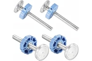 LONELY HIGH HEELS 4 Pack Pressure Mounted Baby Gates Threaded Spindle Rods M10 Walk Thru Gates Accessory Screw Bolts Kit for Baby Safety Gates Pet Dog Gate Stair Gates(Blue)
