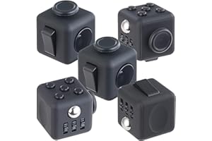 newgen medicals Antistress Spielzeug: 5er-Set Anti-Stress-Würfel mit 5 Funktionen gegen Nervosität, Stress (Spielzeug gegen Stress, Anti-Stress Spielzeug Kinder, Fidget Spinner)