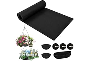 Upriver Hanging Basket Liner 12X120inch/ 30X300cm Planter Basket Liners Fabric, Cuttable Fabric Wall Trough Planter Liners for Outdoor Plants Felt Fabric Window Box Liners