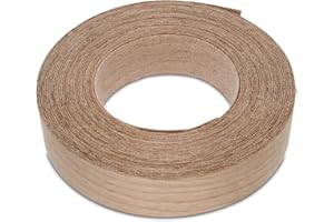 WoodPress Vero Legno di Ciliegio 22mm Ferro Su Bordatura – Rotolo da 7,5m di Alta Qualità – Preincollato Nastro in Legno Impiallacciato per Facile Applicazione Fai-da-Te