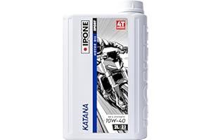 IPONE – Huile Moteur Moto 4 Temps 10W40 Full Power Katana – 100% Synthétique –Conduite Sportive - Passages de Vitesses plus Rapides - Performances Maximales du Moteur à Très Hauts Régimes - 2L