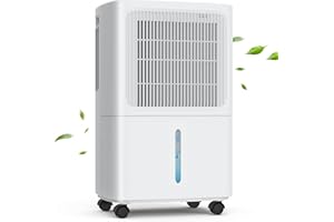 LEENON Deumidificatore Casa Muffa 12L/24h, Elettrico Deumidificatore Portatile con 3 Modalità, Silenzioso, Riavvio Automatico, Asciugatura Biancheria, Drenaggio Continuo, Timer, per Casa Bagno