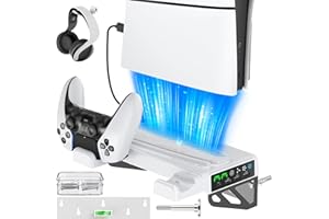 KOSKER Support Mural P5, Station de Refroidissement pour P5 Slim/Original P5, Support P5 Vertical et Ventilateur P5 à 3 Niveaux, Accessoires P5 et Chargeur P5