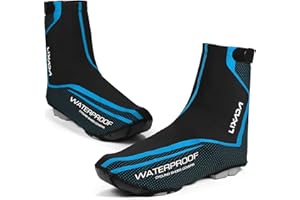 Lixada Couvre Chaussures de Cyclisme Imperméables Hiver Chaud Coupe Vent VTT Chaussures de Vélo de Route Couvre Protecteurs