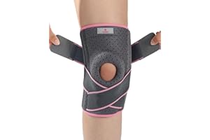 ABYON Ginocchiera Ortopedica, Regolabile Tutore Ginocchio con Stabilizzatori Laterali Rotulea Supporto Sportiva per Uomo e Donne Legamenti Rotula Menisco Artrite (4XL/5XL)