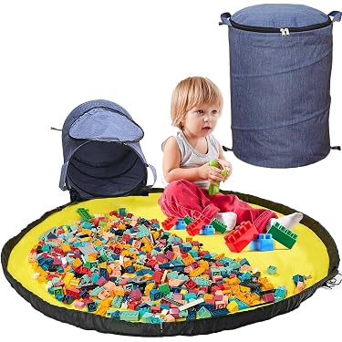Organizer per giocattoli con scatole 2 livelli per bambini, Scaffale multilivello in HDPE a forma di camion 2 Colori