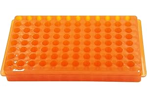 MUHWA Vial Rack Tube Rack Double Panel 96 Positions For Microcentrifuge Tubes 0.2-1.5ml