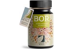 ‎NATUREWELL Bor Tabletten 365x mit 3 mg Bor aus hochwertigem Borax (Natrium-Borat) - optimal hochdosiert - nicht-essentielles Spurenelement – laborgeprüft mit Zertifikat - Jahresvorrat - 100% vegan