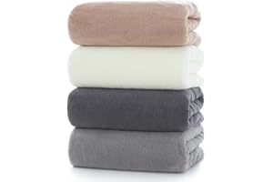 Lumimi Towels 4-Piece Soft Microfiber Bath Towel Set Incredibly Absorbent Lightweight Quick Dry and Durable, 55" L x 27" W, 4 Pack Multicolour