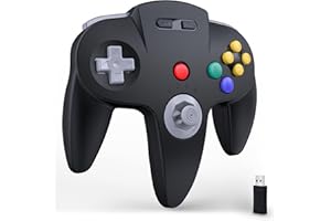 miadore 2.4GHz Wireless N64 Switch Online Controller,Plug & Play,Built-in Rumble,USB Gaming Controllers For Switch 1 2/Switch OLED/lite/Windows PC/Mac iOS/Raspberry pi(Black)
