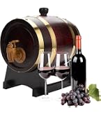 Armanyya 10 Liter Holzfass Mit Zapfhahn – Whisky-, Wein- & Bierlagerung, Kiefernholz, 30 Kg Tragkraft, 26x33 Cm