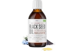 Organic Black Seed Oil 100ml – Cold & Freshly Pressed – Up to 5X% Strength Thymoquinone – 100% Pure Extra Virgin Cumin Black Seed Oil - By Alpha01