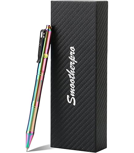 SMOOTHERPRO Titanium Ballpoint Pen, Bolt Action GT02 Compatible With Parker Leads For Office, School, Business, Signed Gift, Natural Color - View #12