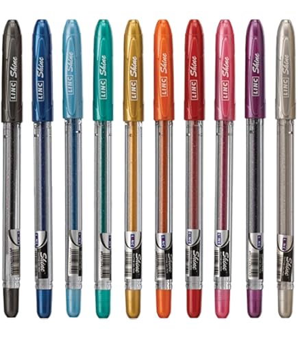 iGlitter Xtra Sparkle - Penne gel glitterate, punta media (1,0 mm), confezione da 10, impugnatura trio, ideali per scrivere schizzi a colori, penna a sfera iZOFAX nera