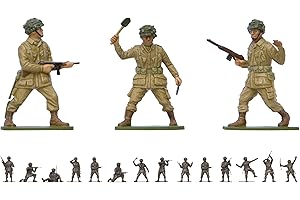 Airfix Model Figures Set, A02711V WWII U.S. Paracaidistas, Accesorios para Kit de construcción de Modelos, Kits de Modelos de plástico para Adultos y niños Mayores de 8 años