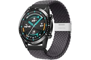 HATOLOVE Kompatibel mit Huawei Watch GT Armband, 22mm Elastisches Nylon Stoff Band für Huawei Watch GT 4 46mm/GT5 46mm/GT3/GT3 Pro 46mm/GT2 46mm/GT2 Pro/GT 2e/GT Fashion/Sport/Active/Classic 46mm/GT Runner