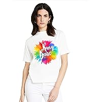 TONOTO Holi T-Shirt Printed Round Neck and Half Sleeve White Customized | Dri Fit | Tshirt for Women | Men | Kids…