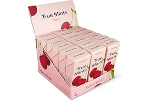 ‎TRUE GUM True Mints - 18er DISPLAY | KIRSCHE | Pflanzliche und zuckerfreie Pastillen, 18 x 13g, 234 g