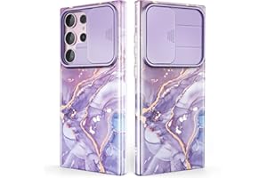 SHEDEER Samsung S23 Ultra Case with Built-in Camera Protector Samsung Galaxy S23 Ultra Case Anti-Yellowing Stylish S23 Ultra Cover Slim Fit Lightweight Case for Samsung S23 Ultra 6,8'' Purple