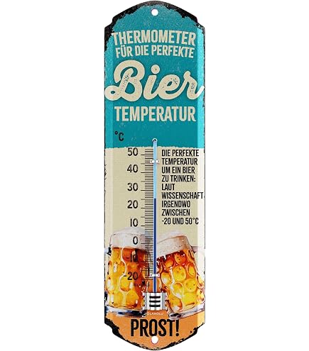 Blechschild „Biergarten“ | 46x10 Cm | Aus Stahl | Wanddekoration Im Vintage-Look