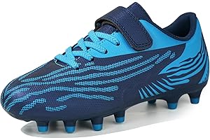 JABASIC Enfants Dur Gazon Chaussures de Football Chaussures de Football de Sport pour Les Garçons et Les Filles
